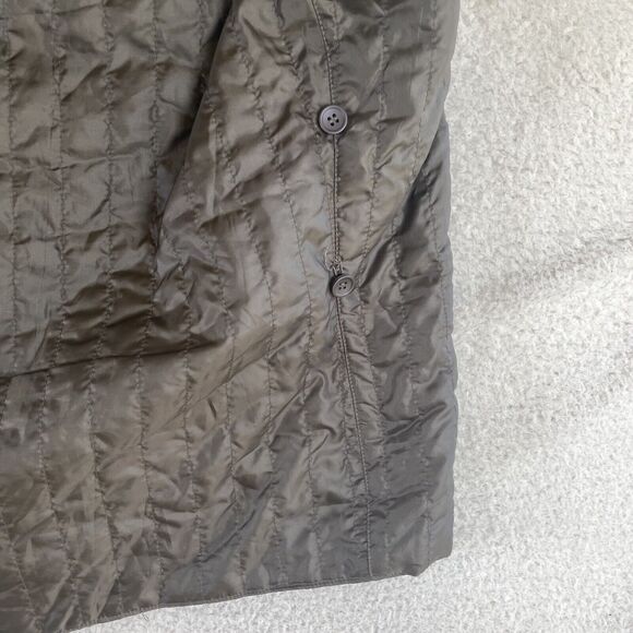 Scotch and Soda Puffer Vest Womens XL Brown Quilted Full Zip Floral Outwear - Picture 12 of 14